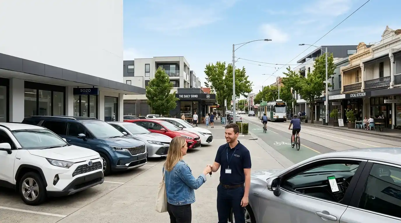 SOZO Rent a Car hybrid-focused fleet — serving Brunswick East from Brunswick